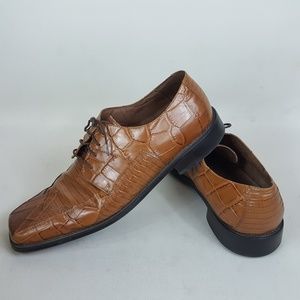 Stacy Adams Snake Skin Leather Shoes, Mens 13 M